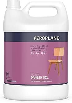 - AEROPLANE - Danish Oil - Unique Linseed Oil Blend for Wood Finishing & Restoration - Natural Finish | 5 LTR