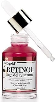 Resurfacing Retinol Serum, 1.75 Fl Oz, Anti-Aging Moisturizer for Face, Reduces Wrinkles, Sagging Skin, Fine Lines, Aloe Vera, Green Tea, Glycerin, Paraben-Free