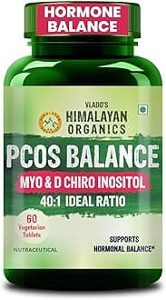 Vlado’s Himalayan Organics PCOS Supplement For Women 40:1 Ratio 2000mg to 50mg D-Chiro-Inositol | Balance Hormonal Levels - 60 Veg Tablets