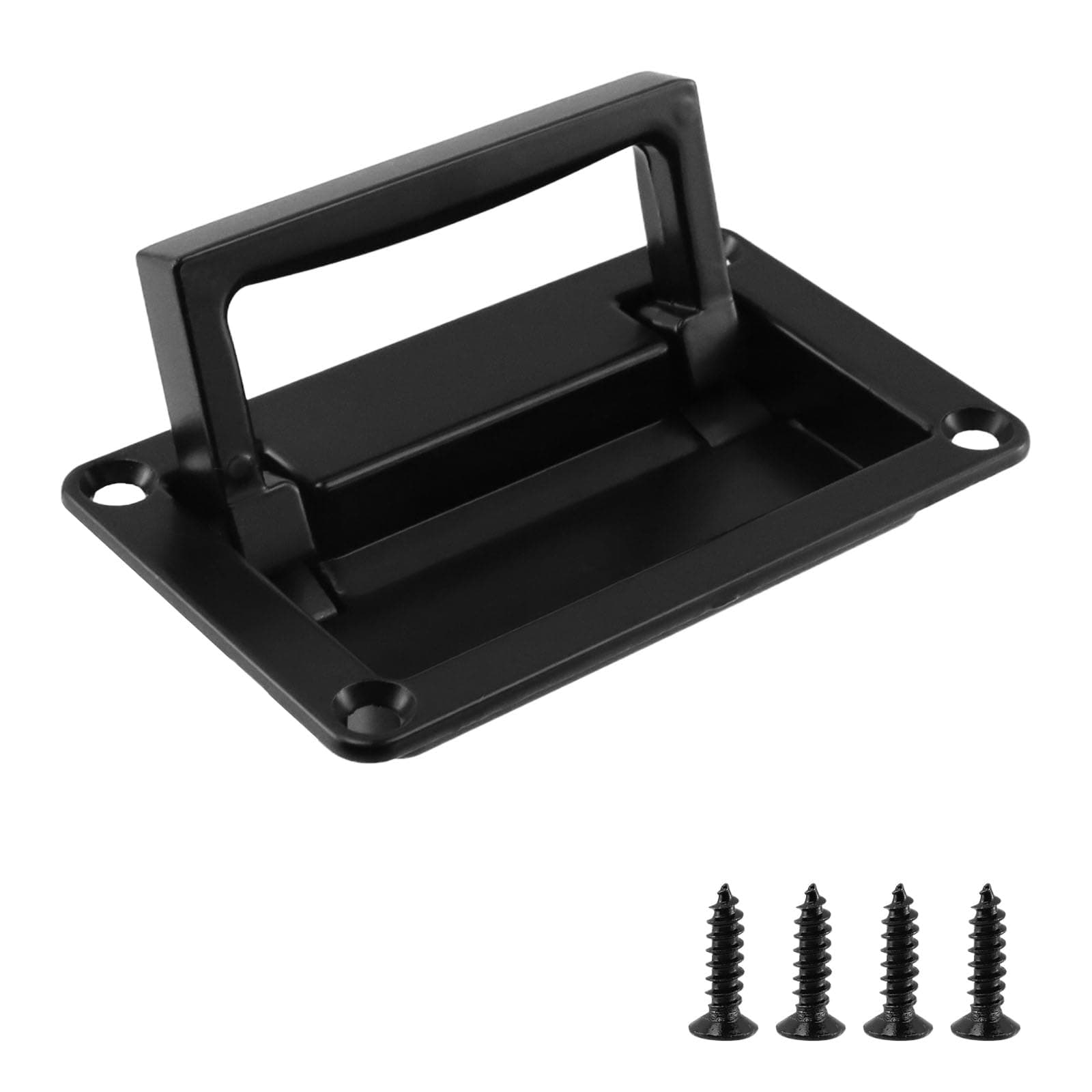 Bitray Recessed Pull Handles Hatches Pull Handle with Mount Screws Black Toolbox Recessed Flush Pull Handle for Deck Hatch