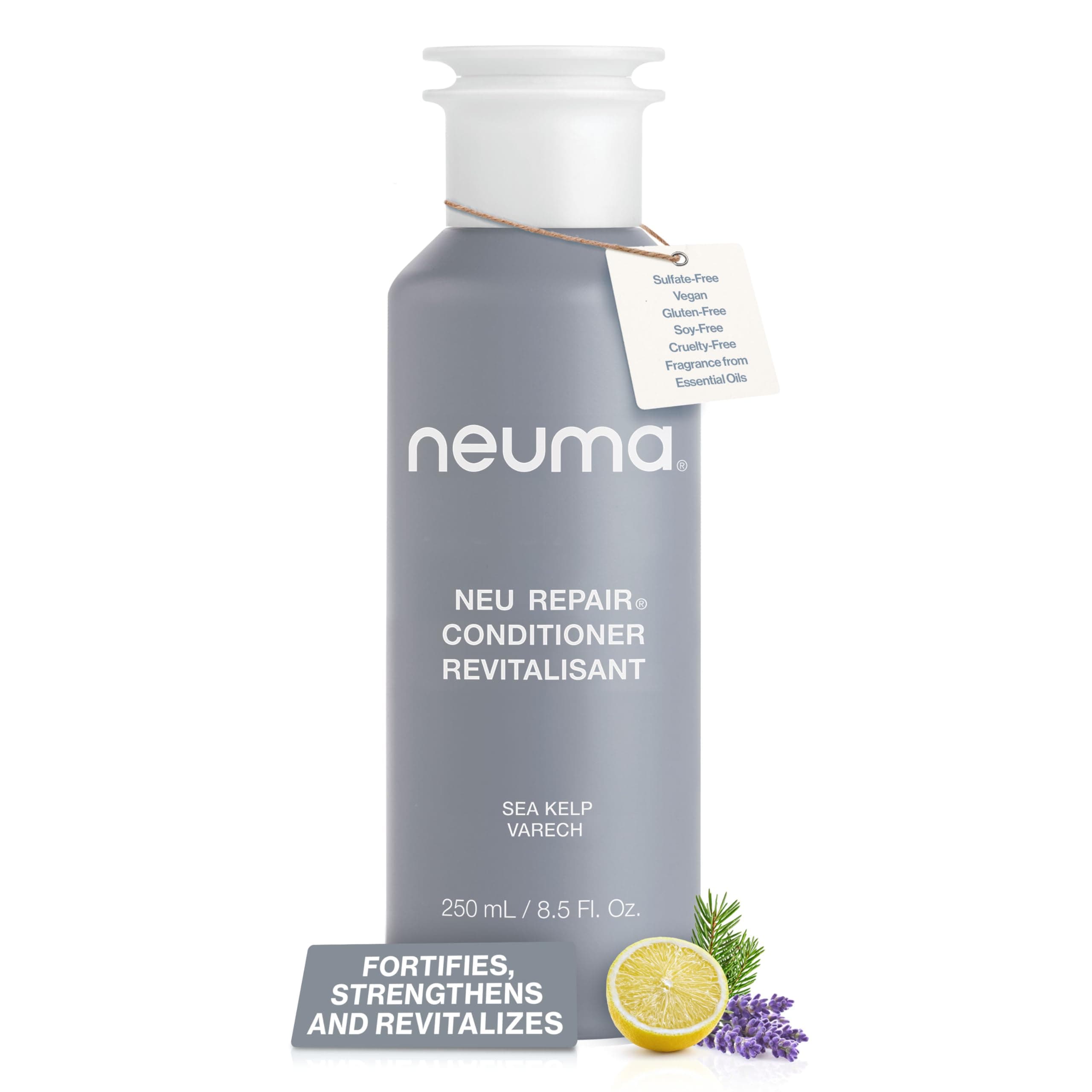Neuma Neu Repair Conditioner - Protein Hair Treatment for Damaged Hair, Strengthens, Moisturizes, and Reduces Breakage Lemon, Lavender and Fir Needle Scent