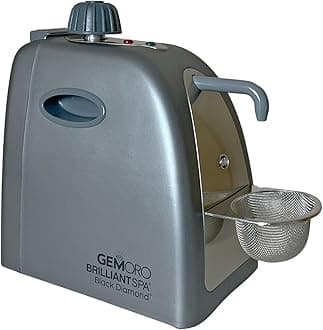 GemOroJewelry Steam Cleaner | Black Diamond Brilliant Spa Personal Steam Cleaner | Professional Performance Machine for Rings Watches Glasses Earrings (Slate Gray)