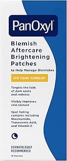 Blemish Brightening Patches: Dermatologist-Recommended, Help Fade Post-Acne Dark Spots and Reduce Redness, Large Clear Patches Cover a Bigger Area, Vegan and Latex-Free, 16ct
