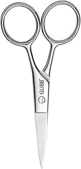 GUBB Grooming Scissor Small for Men & Women | Multipurpose Scissor Ideal for Men for Moustache, Beard, Ear and Nose Hair Trimming | Suitable for Women for Eyelashes and Eyebrow Trimming