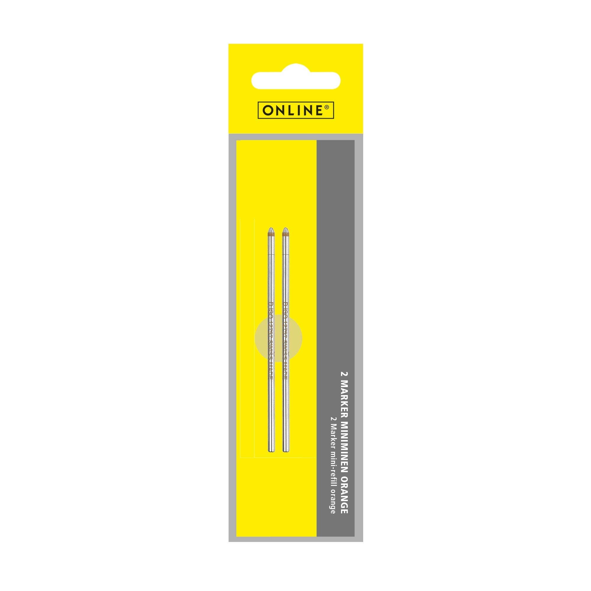 Online D1 ballpen refill, orange width B