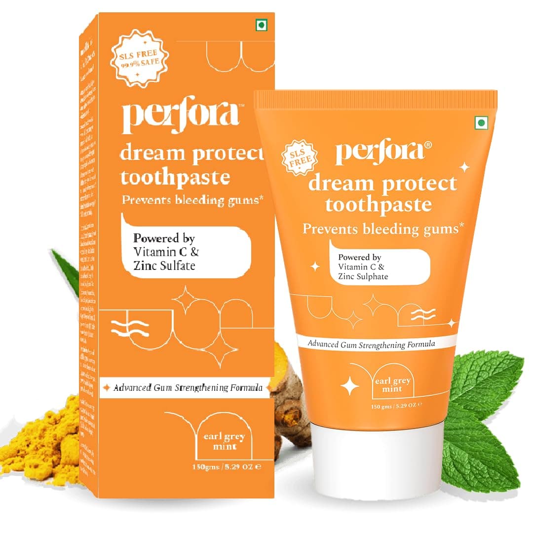 Perfora Gum Protection Toothpaste - 150 Gms|Strong Gums Toothpaste|Toothpaste For Kids & Adults|Sls Free Toothpaste|Made Safe Certified|Vegan Friendly Toothpaste - Earl Grey Mint (Flavor)