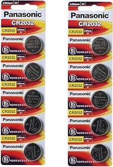 Panasonic CR2032 3V Lithium Battery 2PACK X (5PCS) =10 Single Use Batteries