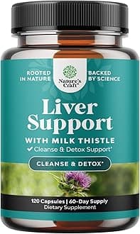 Liver Cleanse Detox & Repair - Herbal Liver Support with Ginger Root, Choline & Dandelion Root - Milk Thistle Supplement for Digestion & Immune Health - Silymarin, Beetroot & Artichoke - 120 Count