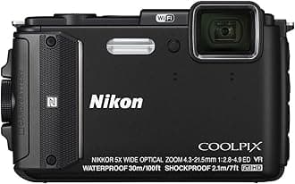 Nikon COOLPIX AW130 Waterproof Digital Camera with Built-In Wi-Fi (Black)