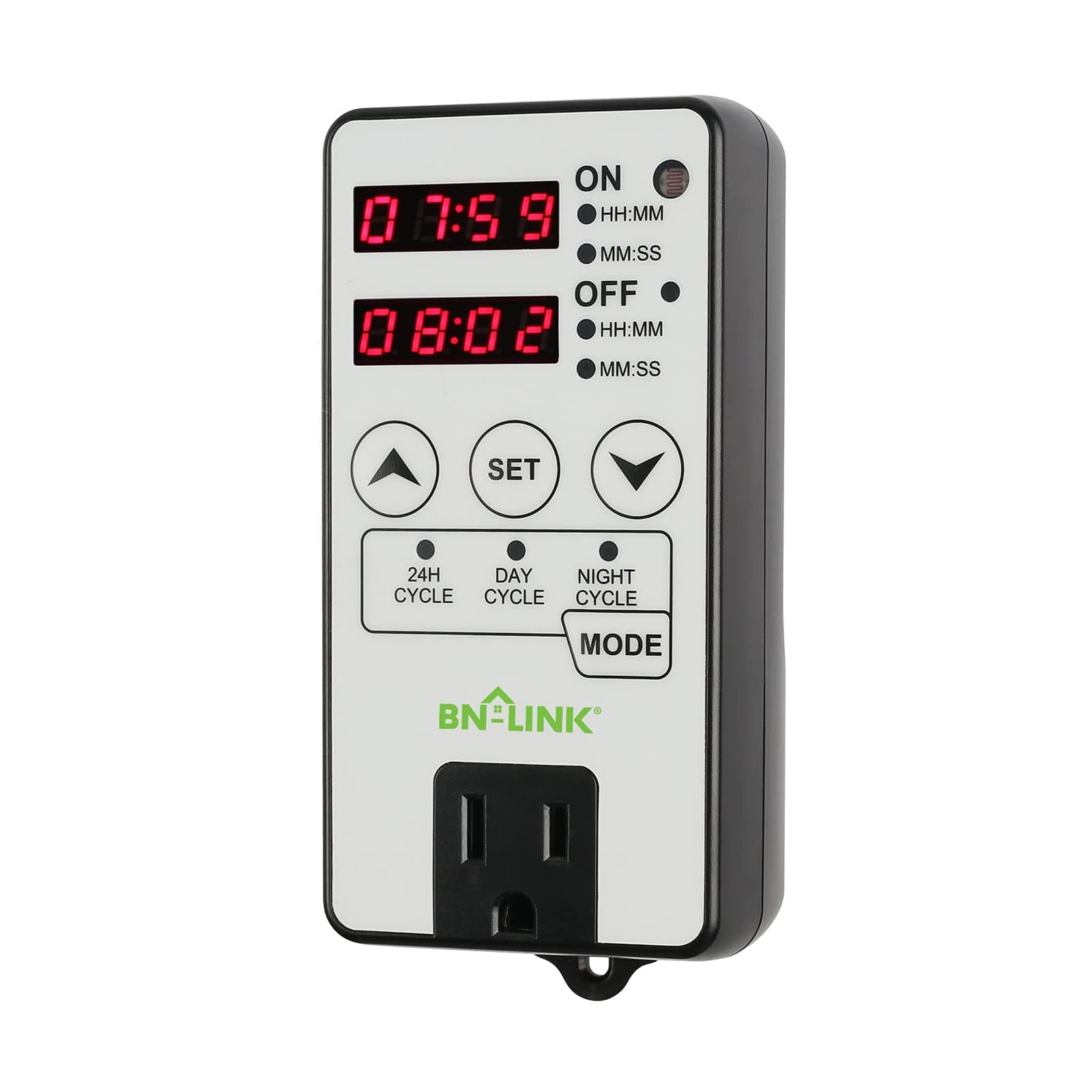 BN-LINK Timer Outlet Short Period Repeat Cycle Intermittent Digital Timer, Interval Timer - Day, Night, or 24 Hour Operation, Programmable Plug-in Timer for Appliances Electrical Outlets 15A/1875W
