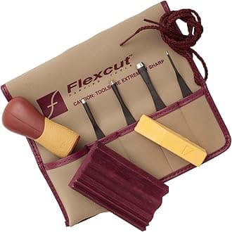 Flexcut Carving Tools, 5 Piece Printmaking Set