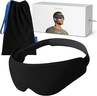Ostrichpillow Eye Mask Sleep Mask - 100% Blackout, No Pressure On Eyes, Soft & Breathable, Adjustable Fit, Sleep Mask for Women Men, Travel Bag Included