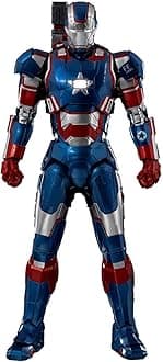 ThreeZero Marvel Studios The Infinity Saga: Iron Patriot 1:12 Scale DLX Collectible Figure,Multicolor,3Z02570W0