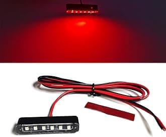 Waterproof Plate Light with 6 Red LED, License Plate Light Backup Light Tail Brake Light for Motorcycle Bike ATV Car RV SUV