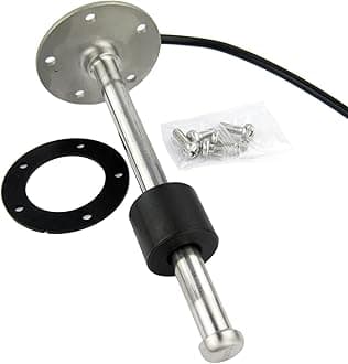 RV Marine Fuel Sending Unit, Water Level Gauge, Fuel Level Gauge, 0-190ohm Fuel Water Level Sensor Fuel Level Tank Sending Unit for Boat Truck Car RV (175mm, 5 Holes Sensor)