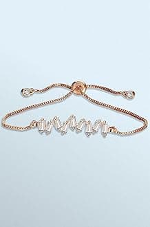 Shining Diva Fashion Latest Stylish Austrian Crystal Rose Gold Charm Bracelet for Women (rrsd10851b)
