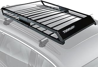 TOOENJOY Roof Rack Cargo Basket, 59 x 35.4 x 4.7 Inch, Anti-Rust Rooftop Cargo Carrier Universal Roof Basket Car Top Luggage Holder for Car, SUV and Truck, 200 lbs Capacity