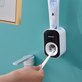Automatic Toothpaste Dispenser Wall Mounted for Bathroom & Shower,Toothpaste Squeezer for Adults,Children & Family (1pc,Black)
