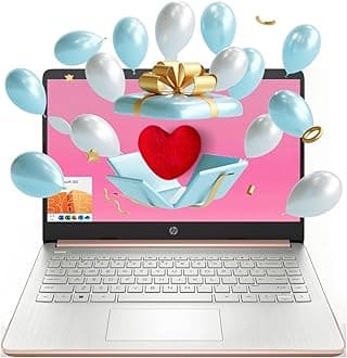 HP Essential Laptop, 14" HD Display, Intel Celeron N4120, 16GB RAM, 64GB eMMC, Webcam, HDMI, Wi-Fi, RJ-45, 1 Year Office 365, Windows 11 Home, Rose Gold
