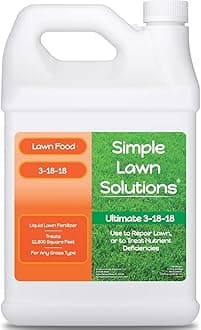 - Ultimate 3-18-18 Lawn Food Liquid Fertilizer- Easy to Use Concentrated Spray- Any Grass Type- Summer & Fall - Simple Lawn Solutions- Turf Hardiness & Root Vigor- Phosphorus and Potassium (1 Gallon)