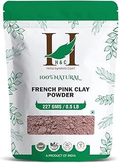 H&C Herbal Ingredients Expert Natural French Pink Clay Powder 227gm For Cleanse And Detoxify Your Skin