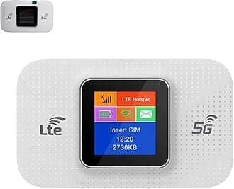 4G 5G Wireless Portable Router with Color Screen, Mobile WiFi MIFIs Hotspot, Pocket WiFi6 Router, High-Speed Internet Device with SIM Slot, Compact Travel WiFi for Home, Office, Outdoor Use