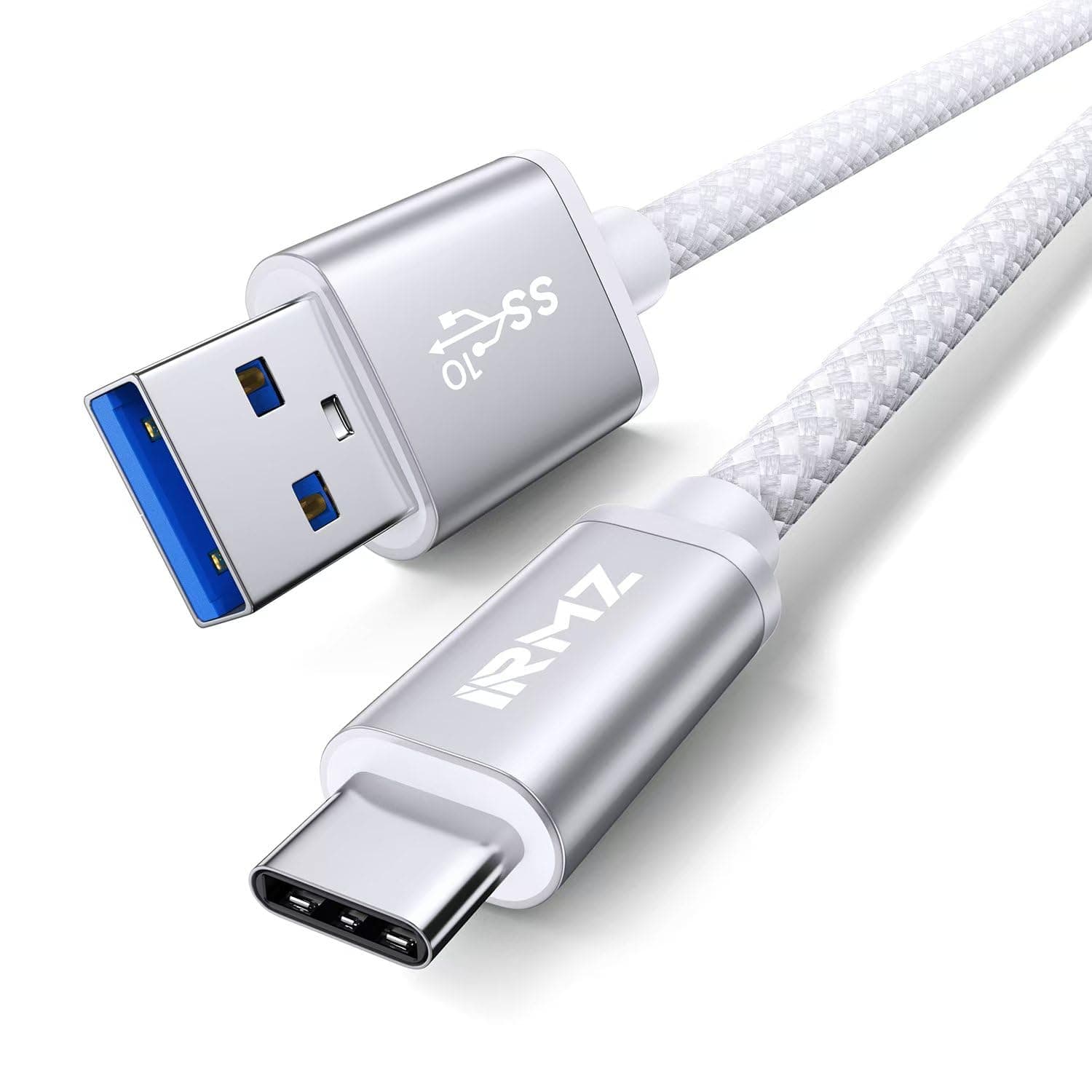 USB C Data Cable 6ft, USB 3.1 to USB C Cable 10Gbps High Speed Data Transfer, USB A to USB C Cord for iPhone 16 Pro 15 Pro, Samsung Galaxy S24, Android Auto, Portable SSD