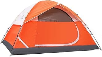 CAMEL CROWN 2/3/4 Person Camping Tent with Removable Rain Fly, Easy Setup Outdoor Tents Water Resistant Lightweight Portable for Family Backpacking Camping Hiking Traveling