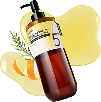 No.5 Cleansing Oil, Glutathione & Vitamin C Cleanser for Pores, Sebum & Dark Spots, Rich Oil Texture for Makeup Removal, Radiance Boost & Even-Looking Tone, Helps Soothe Redness 6.76 fl oz