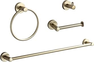 Bathroom Accessory Set Brushed Gold 4 Pieces Towel Rack Set