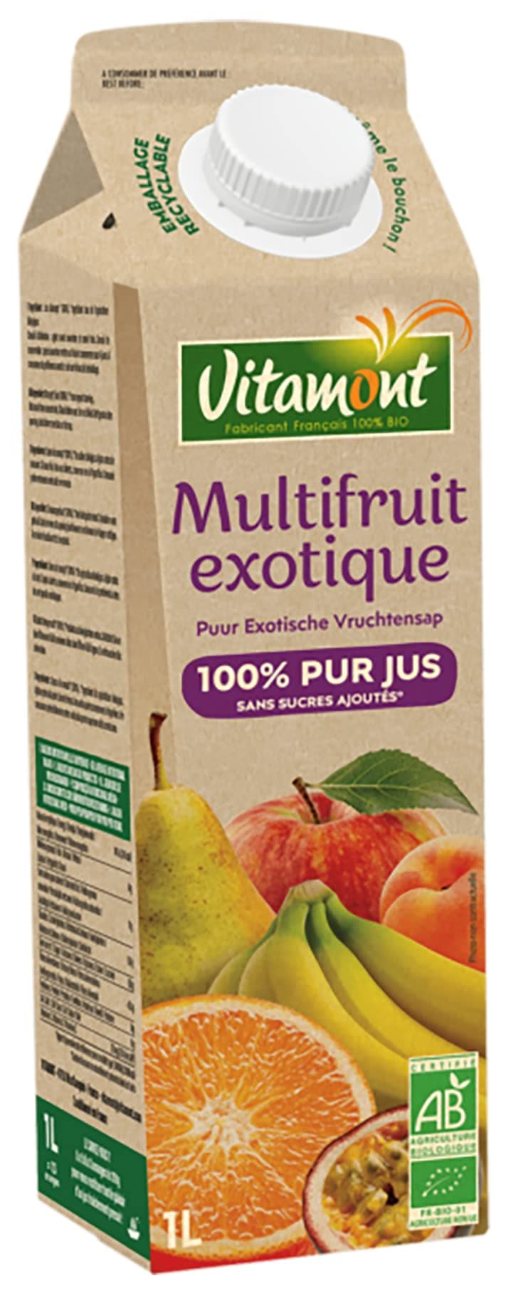 Vitamon Organic multi-fruit juice 1L