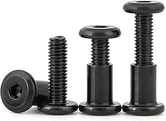 Rely®⇒VP INDUSTRIES (Combo Set -20 Pcs) M8x60 mm Allen JCB Screw with JCB Female Sleeve Barrel Nut + Allen Key 1 pc Free | Fastener for Joining Wood Boards, Cabinets, Cupboards,Chairs & Beds