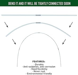 MAXPACE Greenhouse Hoops for Less Than 2.7ft Wide Grow Tunnel, Rust-Free Fiberglass Support Hoops Frame for Garden Fabric, DIY Plant Support Garden Stakes, Gardening Supplies, 25pcs