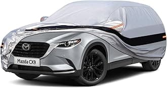 10 Layers SUV Car Cover Custom Fit for Mazda CX-9/CX-90/CX 9/CX 90 (2007-2024) Waterproof All Weather for Automobiles, Outdoor Full Cover Rain Sun UV Protection.Silver