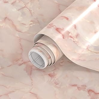 JRM Marble Peel and Stick Wallpaper for Home Decor, Waterproof Self-Adhesive Wall Stickers for Kitchen, Bathroom, Living Room – Wall Paper for Walls stickera nd Cabinets (Apricot Pink 60X200 CM, 3)