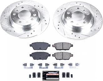 Power Stop K2450 Rear Brake Kit with Drilled/Slotted Brake Rotors and Z23 Evolution Ceramic Brake Pads