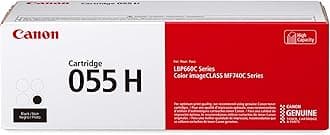 Canon Genuine Toner, Cartridge 055 Black, High Capacity (3020C001) 1 Pack, for Canon Color imageCLASS MF741Cdw, MF743Cdw, MF745Cdw, MF746Cdw, LBP664Cdw Laser Printers