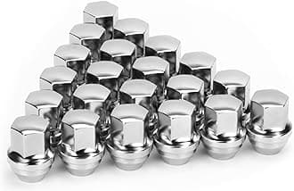 SUCOSO 20pcs M14x1.5 Lug Nuts Chrome, OEM Factory Style 7/8" Hex 1.5" Height Acorn Wheel Lug Nuts Compatible with Wrangler, Gladiator, Grand Cherokee, Ram 1500, Mustang, Replace 6509422AA,611-330
