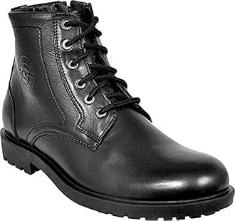 Genuine Premium Leather Luxury Memory Foam High-Top Boots Shoes For Men(ACCS-824,Black,Size-6,7,8,9,10,11)