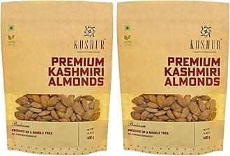Koshur Kashmiri Walnut Kernels Snow White Half Milky 500g (250g*2), Pure & Natural Akhrot, High in Protein, Vitamins, Omega 3 Fatty Acids, Premium Dry Fruits and Nuts