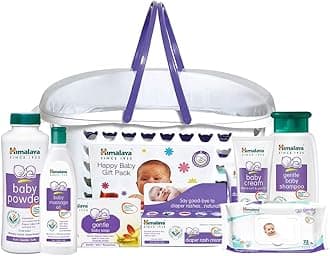 Baby Gift Pack (7 pieces) with FREE Maternity Basket (White) | No.1 Doctor Prescribed | Gentle, Safe & Researched for baby's skin & hair