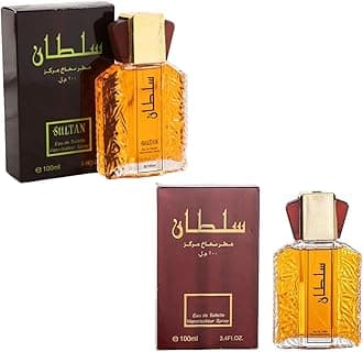Dubai Perfume for Men - Sultan Gold Perfume Oil, arabic cologne for men, Elegant & Long Lasting Scent, Arabic Perfume Oil for Men, Show Men Noble Temperament (2PCS)