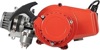 49cc Big Bore Pocket Bike Engine, 2 Stroke Motor Pull Start Engine, Mini Gasoline Engine Motor for Pocket Bike, Mini Dirt Bike, Beach Bike, Effective Cooling System