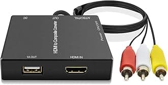 Dingsun HDMI to RCA Converter Compatible Fire Stick, HDMI to Old TV Compatible Roku,Chromecast, Apple TV ect.