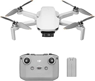 DJIMini 4K Two-Battery Combo, Drone with 4K UHD Camera for Adults, Under 249 g, 3-Axis Gimbal Stabilization, 10km Video Transmission, Auto Return, 2 Batteries for 62-Min Max Flight Time, QuickShots