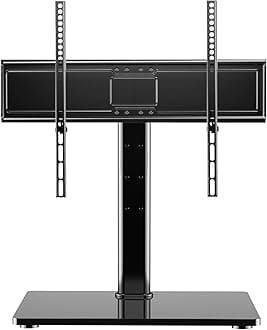 Universal Swivel TV Stand Base Table Top TV Stand for 32-75 Inch TVs 60 Degree Swivel, 12 Height Adjustable Monitor Mount Stand, Max VESA 600x400mm,Holds up to 99lbs TS204