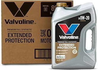 Valvoline Extended Protection Full Synthetic Motor Oil SAE 0W-20 5 QT, Case of 3