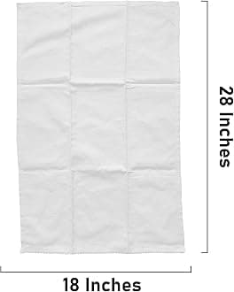 TARAN LIVING Kitchen Towels Dish Towels for Kitchen-Tea Towels for Kitchen-Bar Towels for Kitchen-KitchenTowels and dishcloths-Solid 18"x28" Pack of 6-White