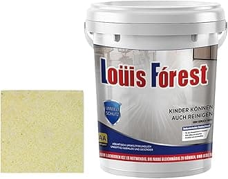 Epoxy Colored Sand Floor Paint, Epoxy Colored Sand Self Leveling Coating, Louis Forest Epoxy Floor Paint, for High Gloss Marble Effect Garage Coating (Cream Yellow)