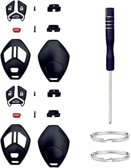 Cutting NOT Required Key Fob Shell Replacement for Mitsubishi Eclipse Endeavor Galant Lancer Outlander 3 Button Car Keyless Entry Remote Control Key Fob Case Cover (3 Button 2 Pcs)